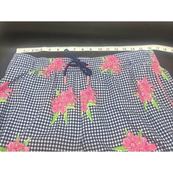 Vineyard Vines Men's 7” Chappy Printed Gingham & Floral Lined Swim Trunks Sz M - Picture 7 of 11